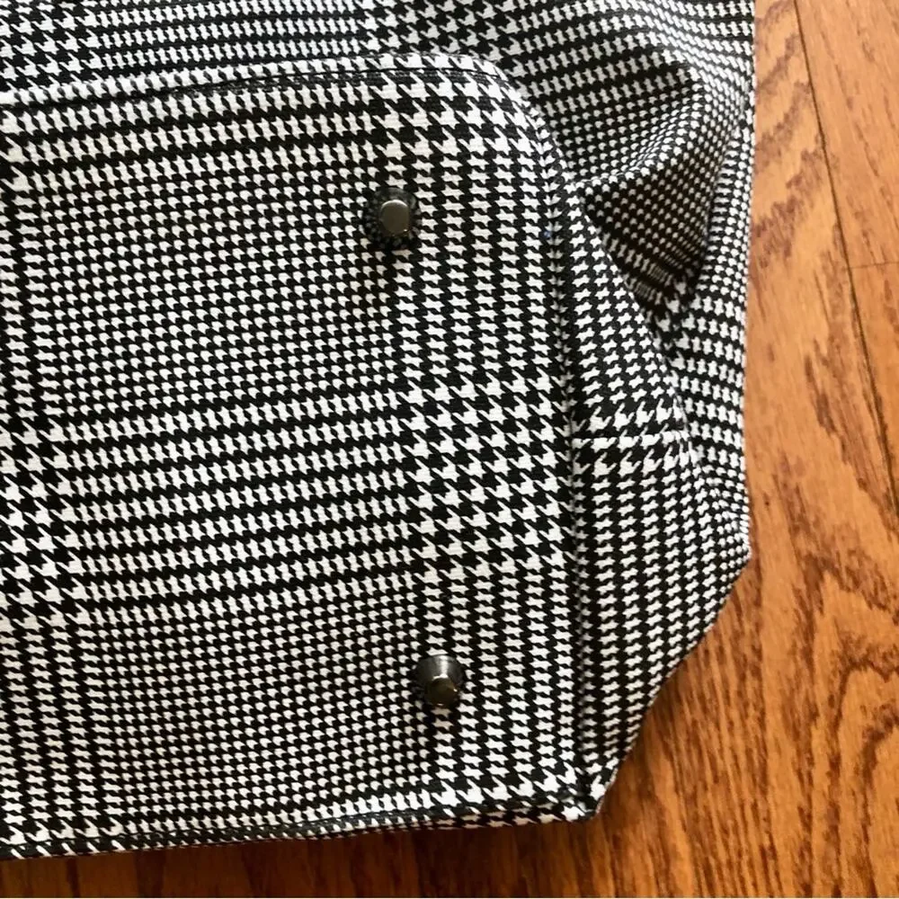 Lulu Dharma Frasier Overnight Travel Weekend Black White Tote Bag NWT - Picture 3 of 7